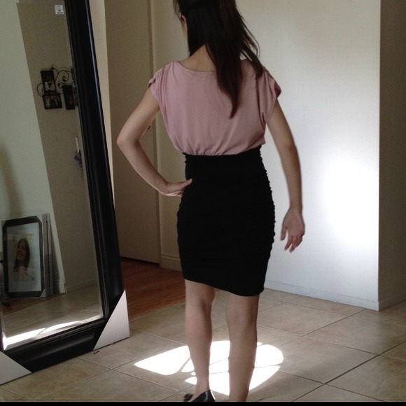 Sold Pink/ black summer dress - Picture 3 of 4