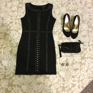 Forever 21 black studded dress