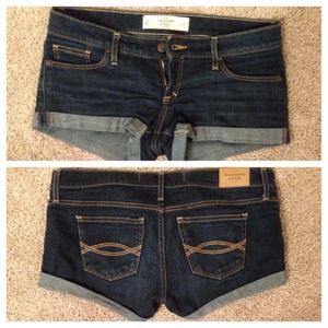 Abercrombie and Fitch dark wash shorts