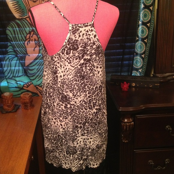 Black,grey,&white cheetah print dress - Picture 2 of 3