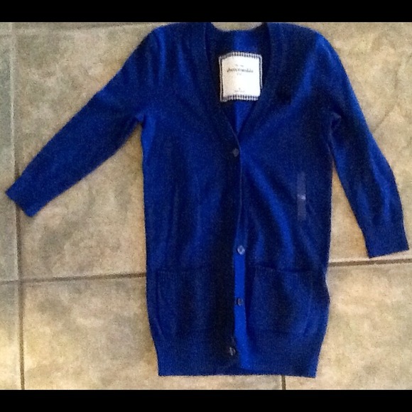 ABERCROMBIE Royal blue cardigan -NWOT
