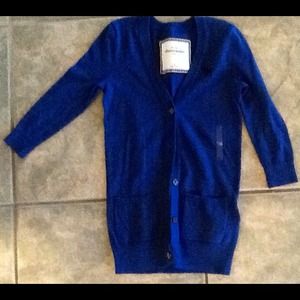 ABERCROMBIE Royal blue cardigan -NWOT