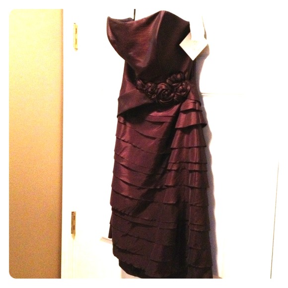 Pretty chocolate brown dress.