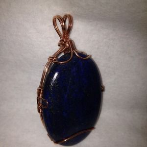 Large Copper Wrapped Grade A Blue Lapiz