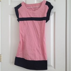 Pink/Black Long Top or Mini Dress (for petites).
