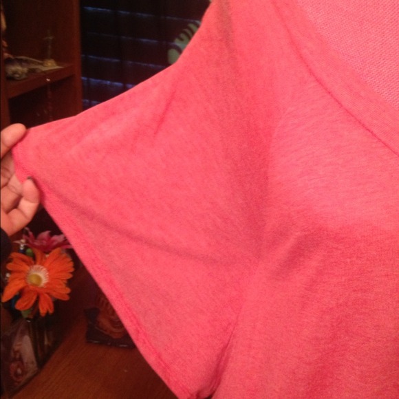 Hot pink v-neck blouse - Picture 2 of 4