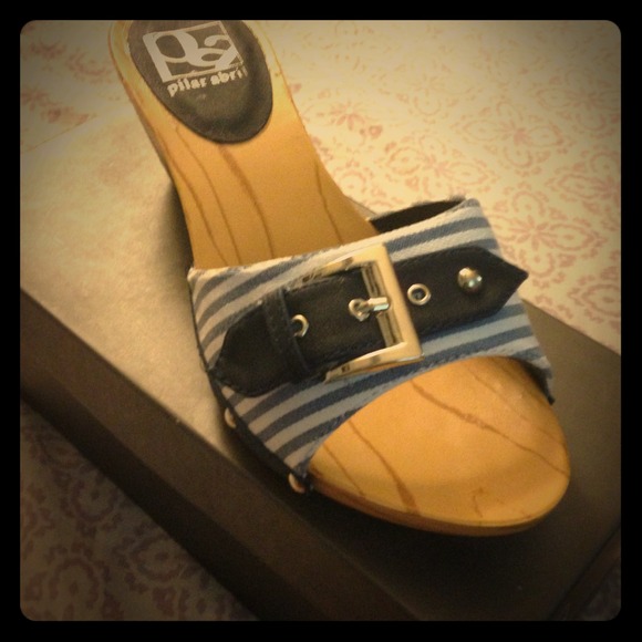 NIB Pilar Abril Navy Marino Sandal
