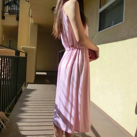 Pink long dress