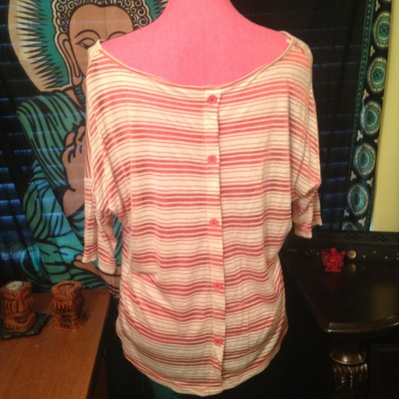 Orange stripped nautical theme shirt - Picture 3 of 4