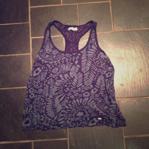 Navy blue trial print aeropostale tank top
