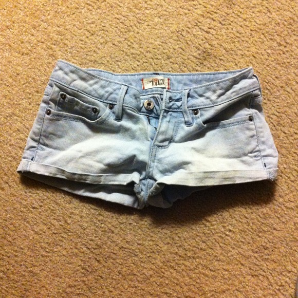 Light blue booty shorts