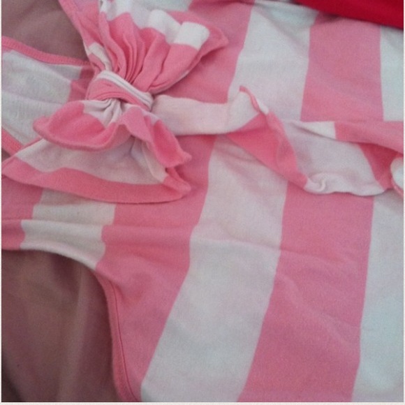 Pink and white Hollister tank top