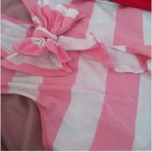 Pink and white Hollister tank top