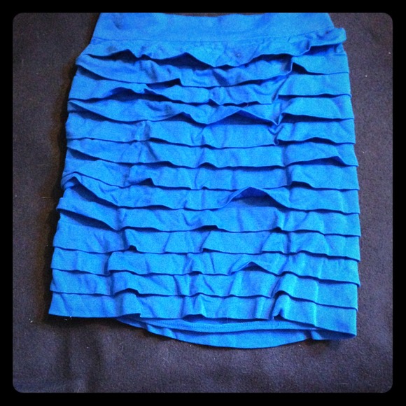 Blue high waisted skirt "one size"