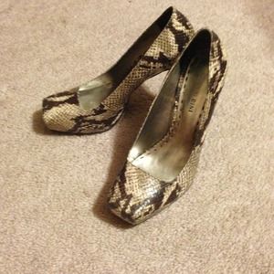 Gianni Bini snake skin pumps