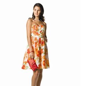 Orange Floral Dress from David's Bridal 💐