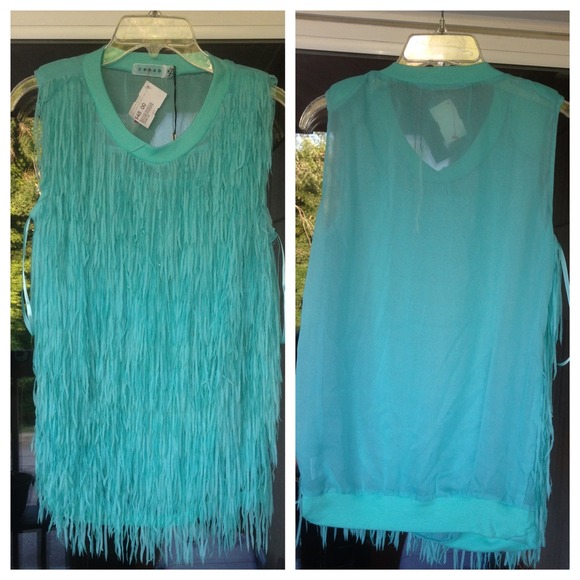 Green Sheer Fridge Top - Picture 2 of 2