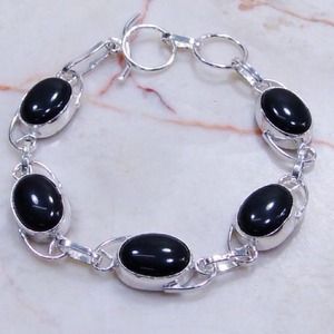 Black Onyx .925 Silver 6" to 8" BLOW OUT SALE