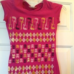 ❌ ❌ sold ❌ ❌ Pink Rock and Roll Tee