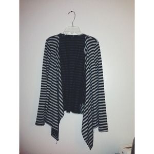 ❌TRADED❌Gray/Black Striped Cardigan 💕