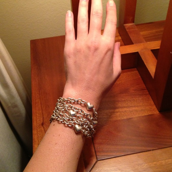 REDUCED--Tiffany multi-strand heart tag bracelet