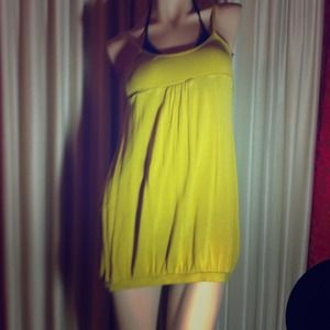 MUSTARD YELLOW FOREVER 21 DRESS VERY SUMMERY COLOR