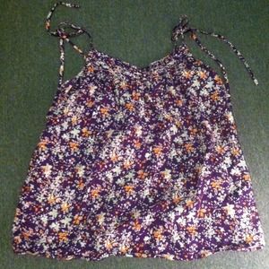 Purple Floral Tank Top