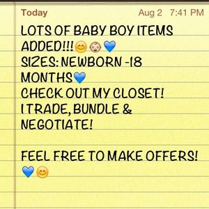 BABY BOY ITEMS 💙