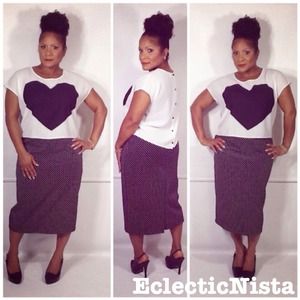 ❌❌SOLD❌❌Polka Pencil Skirt