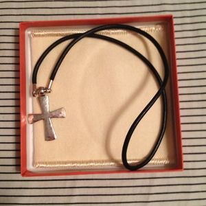 James Avery Hammered cross necklace