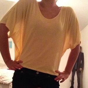 Yellow and white striped top