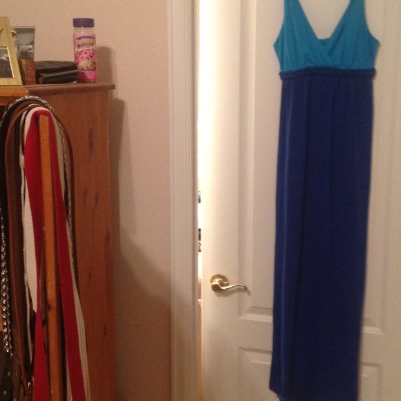 Blue MAXI DRESS size S - Picture 2 of 3