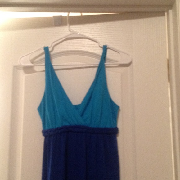 Blue MAXI DRESS size S - Picture 3 of 3