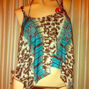JUNGLE PRINT SAFARI FLOW TOP VERY COOLING MATERIAL