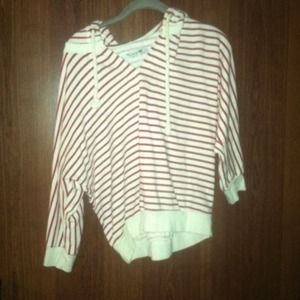 Red striped sweater.