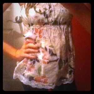 A floral spaghetti strap