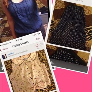 Bundle 2 tops and skirt 🍒