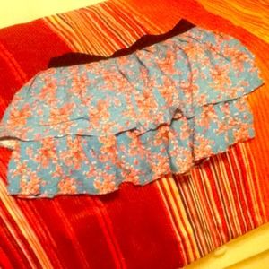 Flower printed mini skirt!!