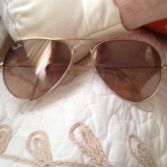 Brown\gold ray ban sunglasses - Picture 4 of 4