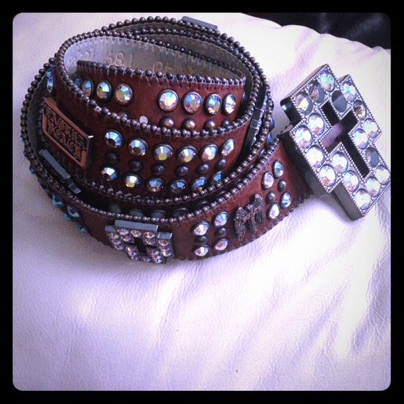 Bb Simon belt... Swarovski  Crystal Leather Belt