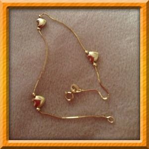 14 k Real Gold Heart,  Tiffany bracelet