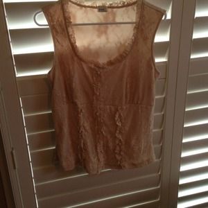 Shirt   Beige lace