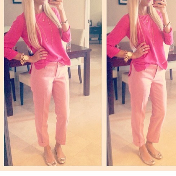 Jcrew pink top