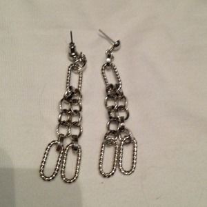 Cache silver dangle earrings