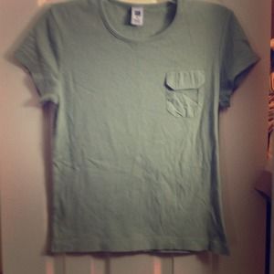Cute green pocket tee