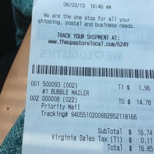 Receipt for leggings for