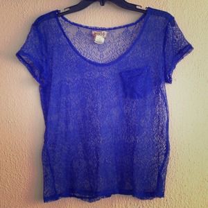 Blue lace Mudd top