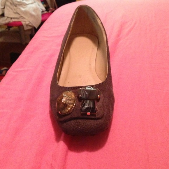 Grey embellished flats - Picture 3 of 3