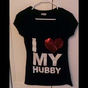 I love my hubby tshirt fits like a large