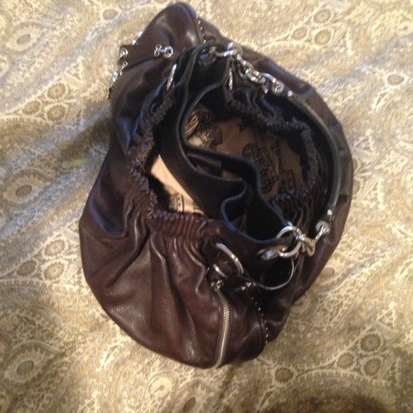 Juicy Couture Bags | Vintage Juicy Couture Brown Leather Bag  Juicy Couture Brown Leather Hobo Handbag